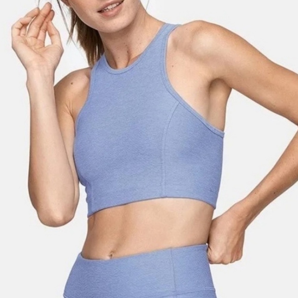 Outdoor Voices Athena Crop Top Bra Perwinkle Blue Purple size M